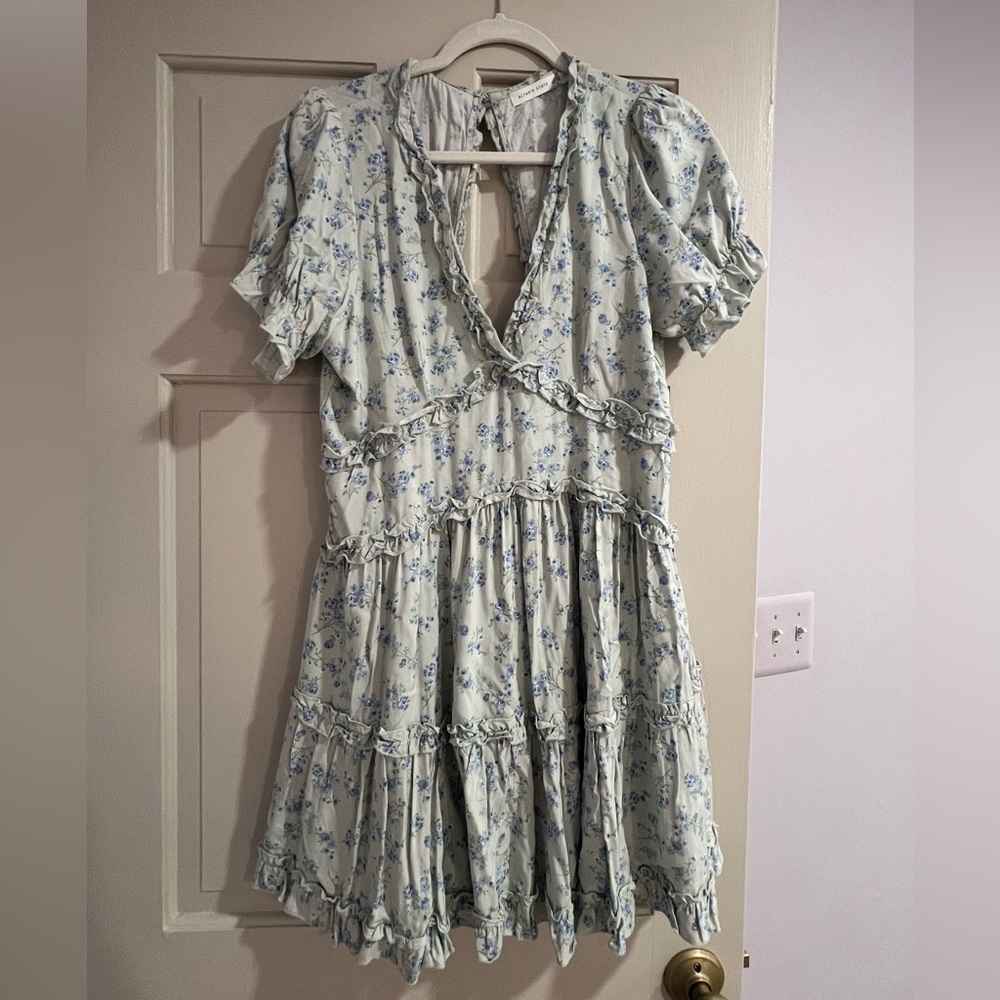 Large Blue Floral Dress
